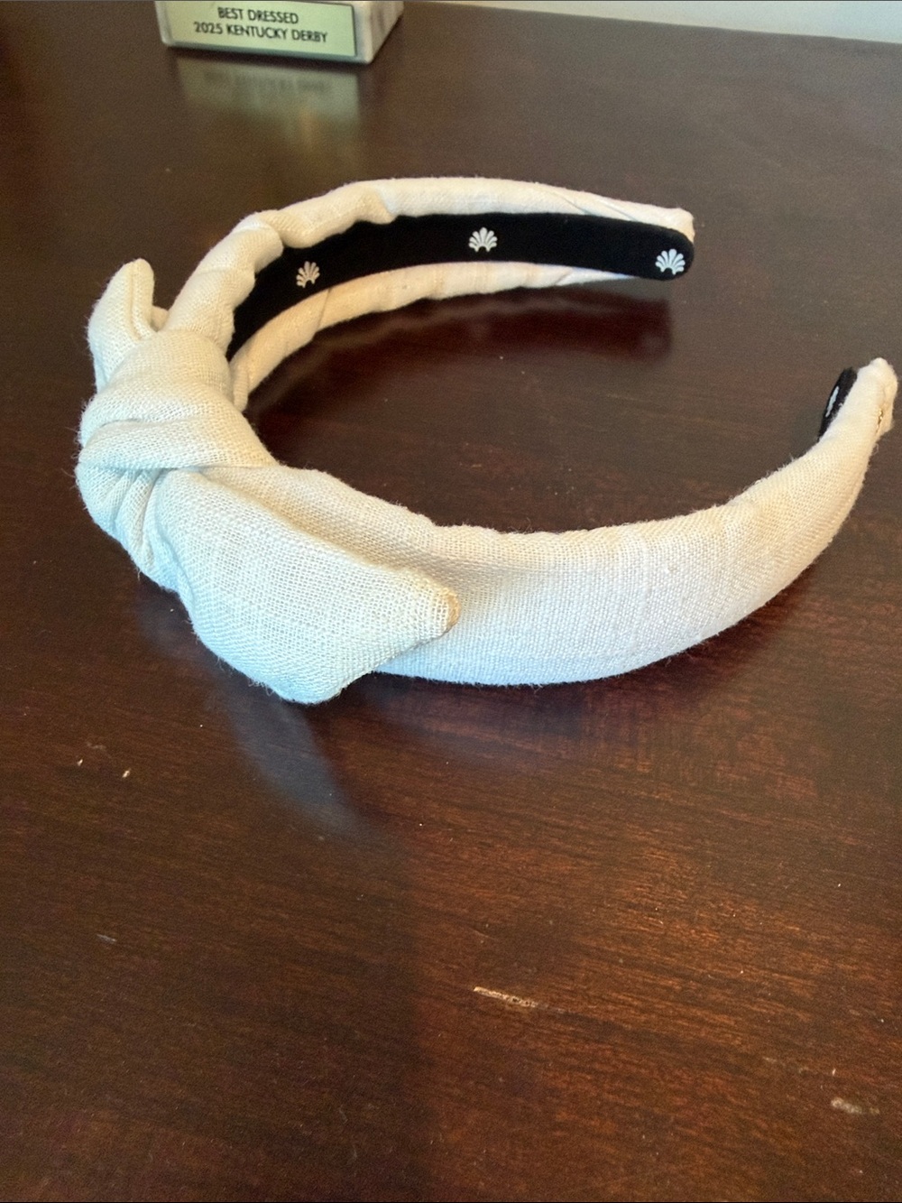 Lele Sadoughi girls white Knotted Linen Headband